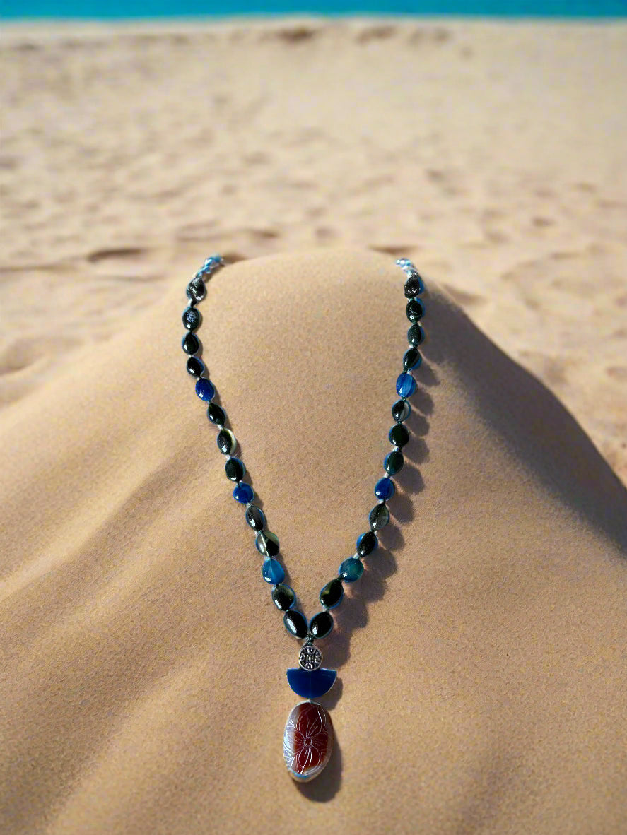 Moss Onyx Gemstone Necklace – Handmade Healing Crystal Jewelry