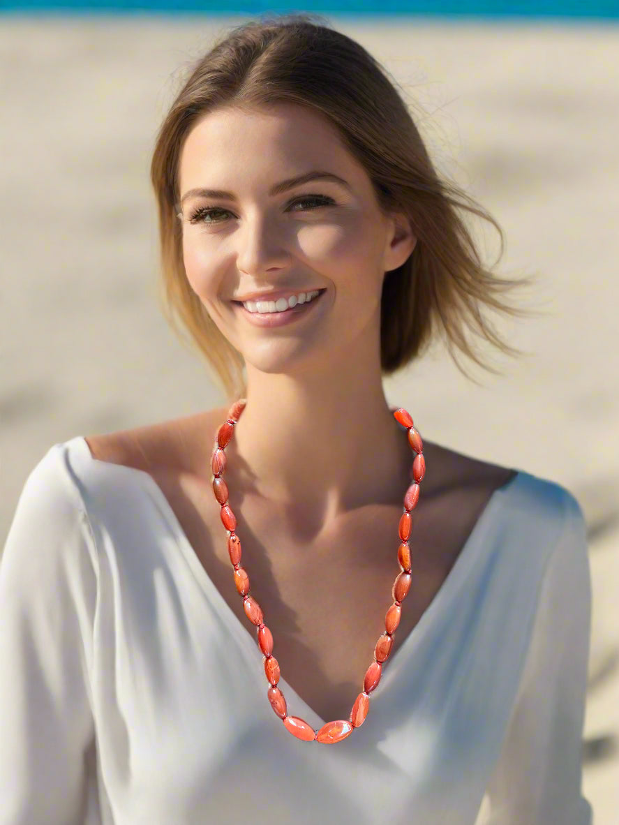 Semi-Precious Carnelian Agate Necklace – Energy, Focus & Motivation