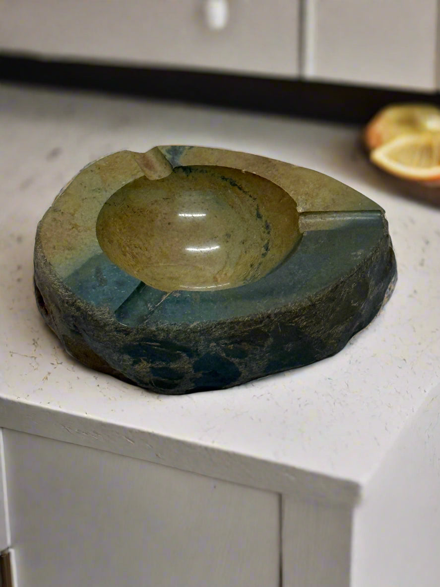 Agate Ashtray for Smokers – Handmade Natural Stone