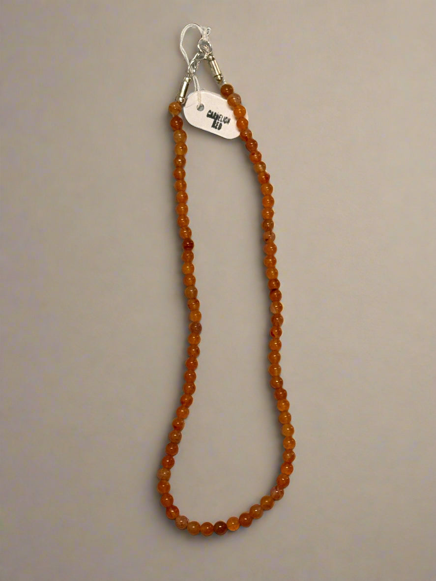 Carnelian Agate Beaded Necklace – Energy Boosting & Stylish