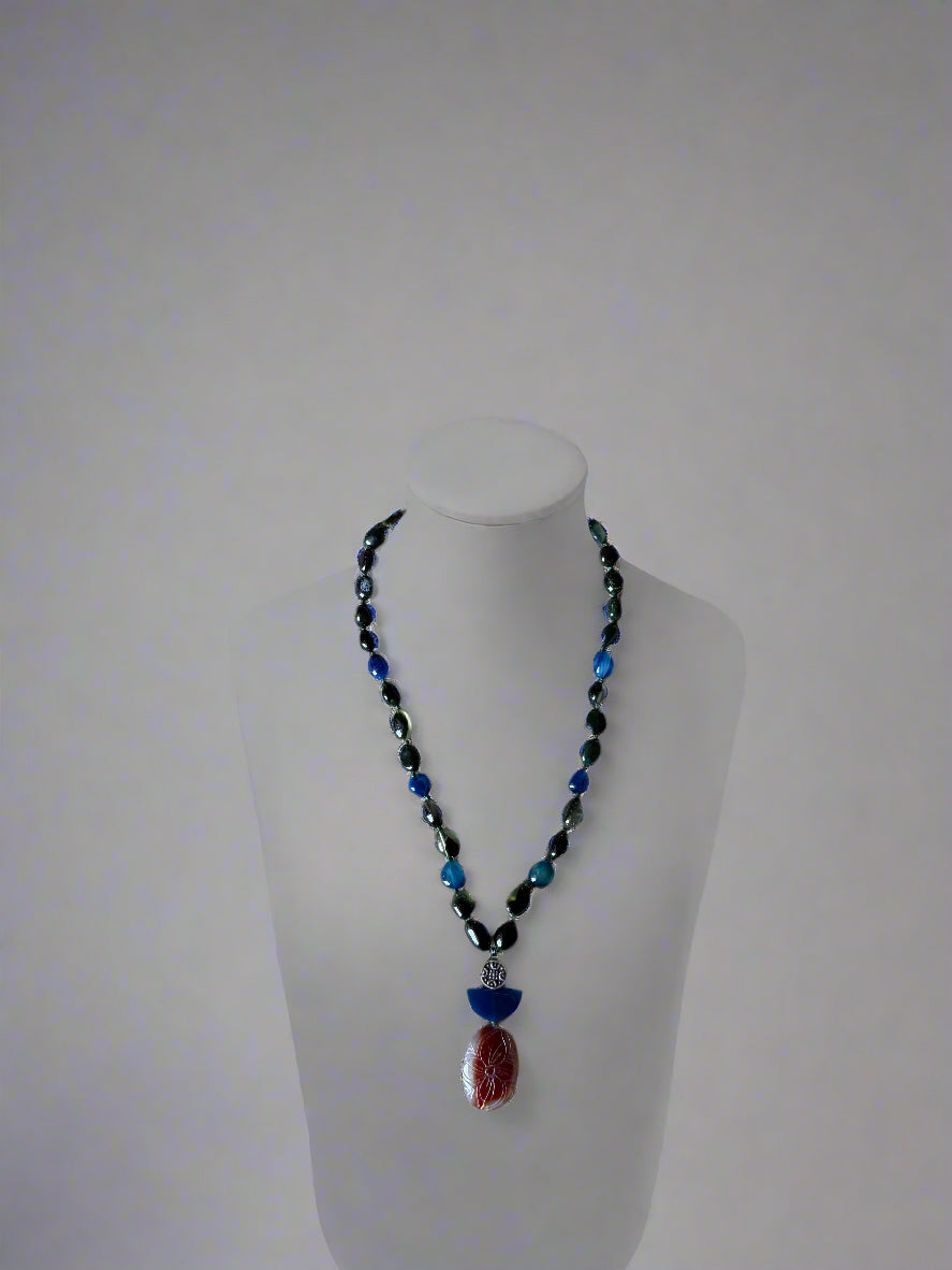 Moss Onyx Gemstone Necklace – Handmade Healing Crystal Jewelry