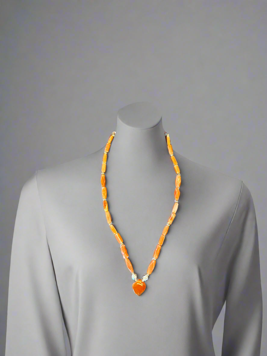 Red Jade Beaded Necklace – Unisex Strand for Energy & Grounding