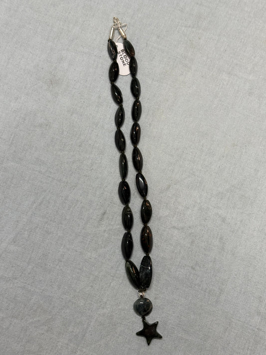 Semi-Precious Bloodstone Necklace – Strength, Courage & Grounding